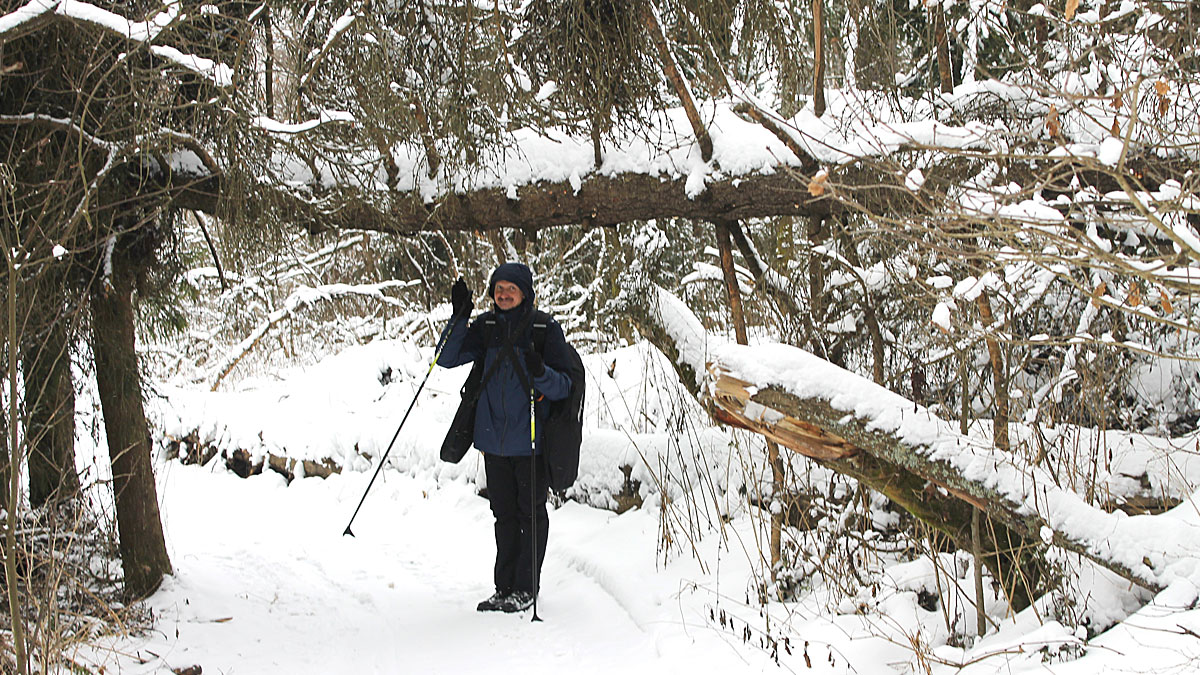 Поход на снегоступах к усадьбе Середниково